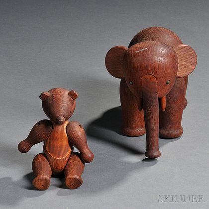 Design Research Elephant and Monkey Figures 