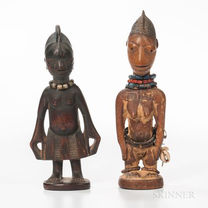 Male and Female Yoruba Ibeji Figures