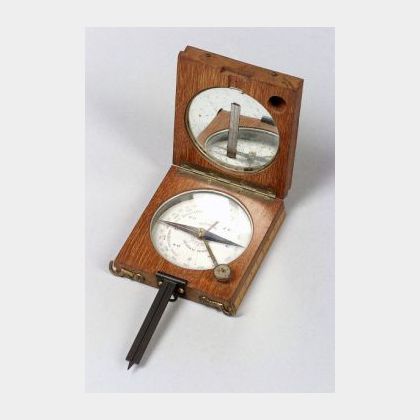 Mahogany Pocket Compass