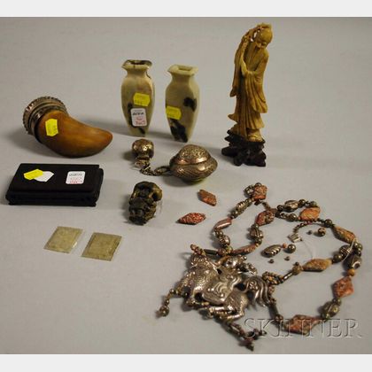 Eight Assorted Asian Jewelry and Decorative Articles