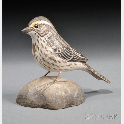 Jess Blackstone Miniature Carved and Painted Ipswich Sparrow Figure