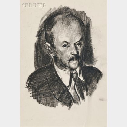 George Wesley Bellows (American, 1882-1925) Portrait of Charles Rosen