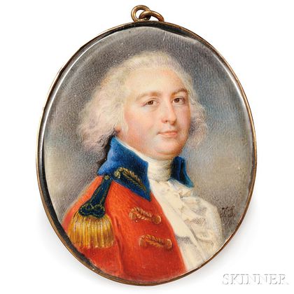 Attributed to John Smart (English, 1742/43-1811) Portrait Miniature of Major Richard Gomonde of Madras.