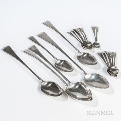 Group of George III Sterling Silver Spoons