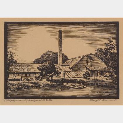 Henry R. Diamond (American, 20th Century) Old Paper Mill, Roslyn L.I.