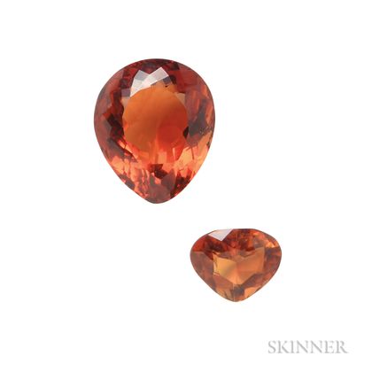 Two Unmounted Pear-shape Citrines