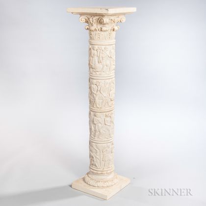 Neoclassical-style Cast Composition Pedestal