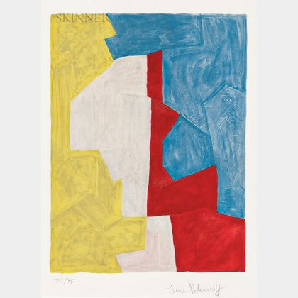 Serge Poliakoff (Russian, 1906-1969) Composition in Yellow, Red, and Blue