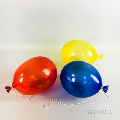 Three Livio de Marchi Glass Balloons