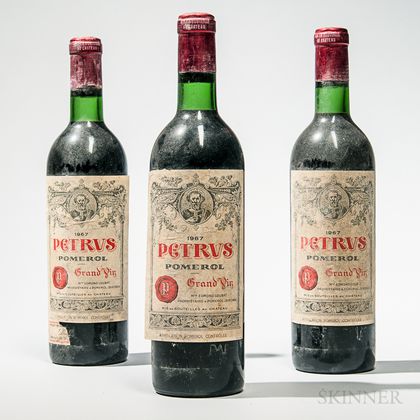 Chateau Petrus 1967, 3 bottles 