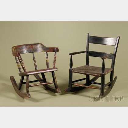 Two American Classical Painted Children's Chairs