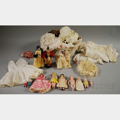 Group of Small China, Bisque, and Composition Dolls