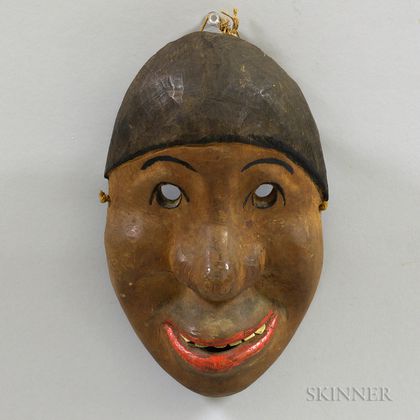 Amazon Indian Carved Wood Mask