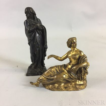 Two Small Cast Bronze Figures
