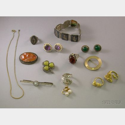 Group of Assorted Silver and Gold Jewelry