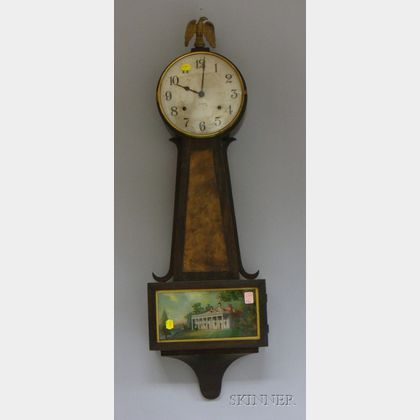 Mahogany Banjo Clock by Gilbert