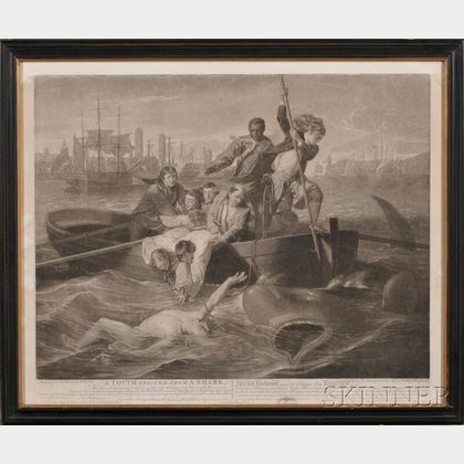 (Prints, American),Valentine Green (1739-1813),After John Singelton Copley, R.A. A Youth Rescued from a Shark