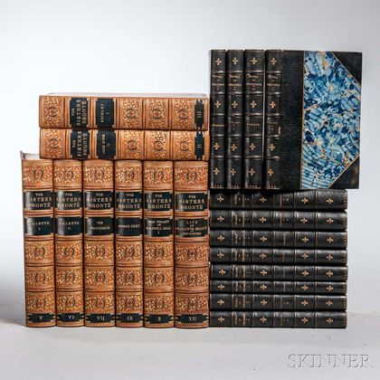 Decorative Bindings, Sets, Bronte Sisters and Maria Edgeworth, Twenty Volumes.