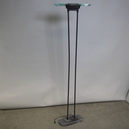 Contemporary Metal and Glass Floor Lamp