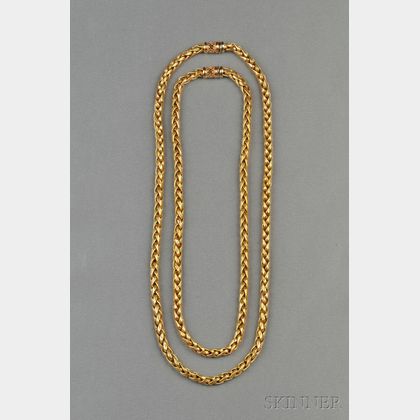 Two 18kt Bicolor Gold Necklaces