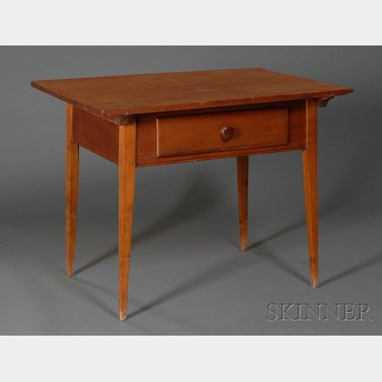 American Cherrywood and Pine Side Table