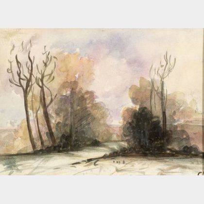 Camille Pissarro (French, 1830-1903) Path Through an Autumn Wood