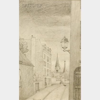 René Rimbert (French, 1896-1991) City Street