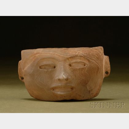Pre-Columbian Carved Stone Head