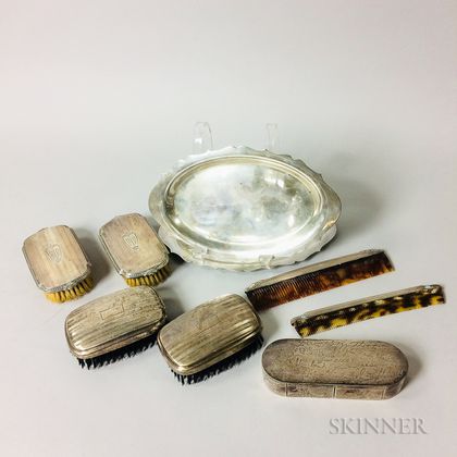 Group of Sterling Silver Tableware and Vanity Items