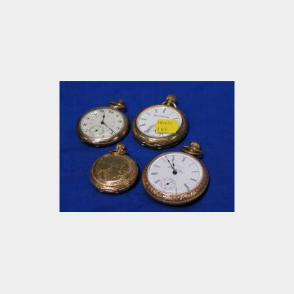 Two Elgin Equestrian Theme Pocket Watches