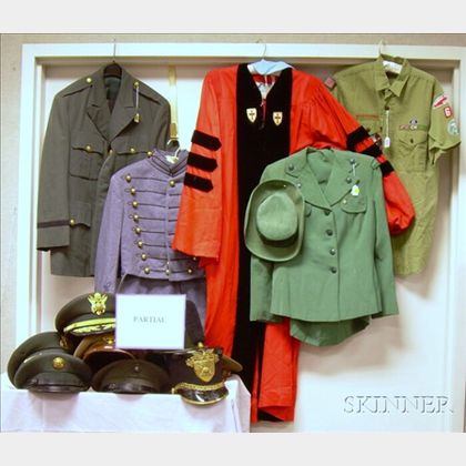 Large Group of Military and Other Uniforms and Accessories