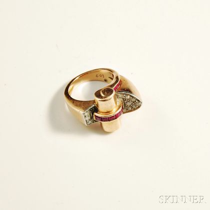 14kt Rose Gold Gem-set Ring