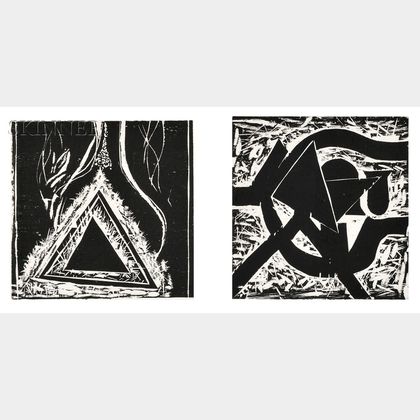 Dimitri Hadzi (American, 1921-2006) Two Works: W12 (Concentric Triangles)