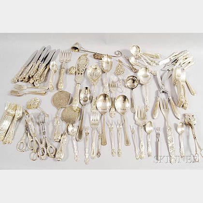 Miscellaneous Group of Sterling Silver and Silver-plated Flatware