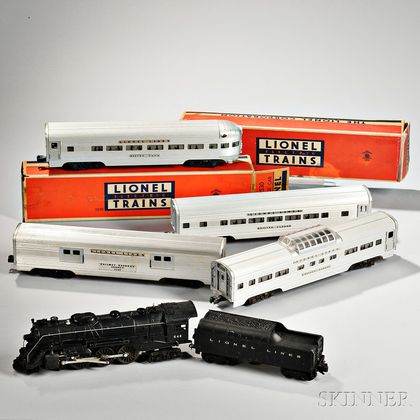 Lionel Train Super O Steam Passenger Set #2292WS and Four Additional Cars