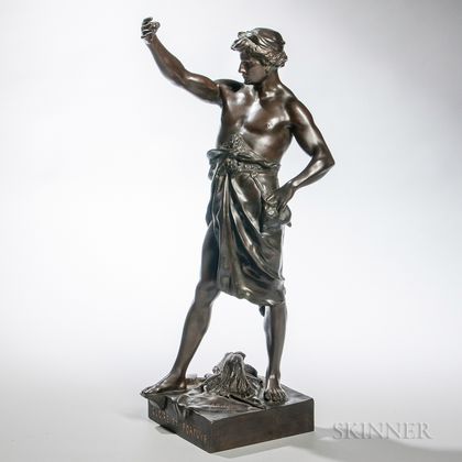 After Émile Louis Picault (French, 1833-1915) Bronze Figure of Glorie de Fortune