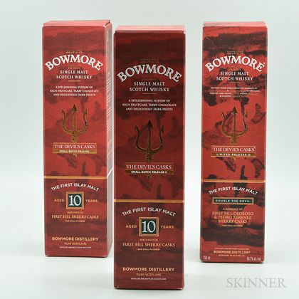 Bowmore, 3 bottles 