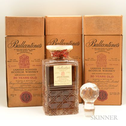Ballantines 30 Years Old, 3 4/5 quart bottles (oc) 