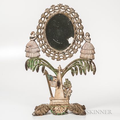 Painted Cast Iron Jenny Lind Mirror