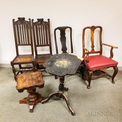 Six Pieces of Mostly Continental Furniture