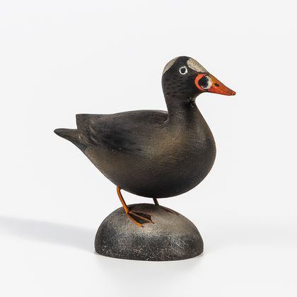 Carved and Painted Miniature Surf Scoter