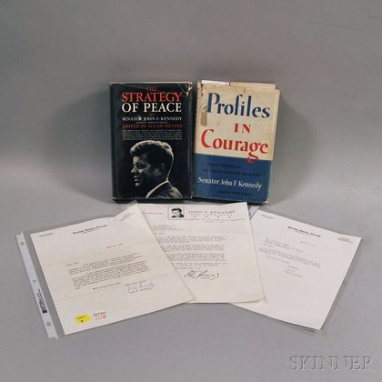 Kennedy, John F. (1917-1963) Two Volumes and Three Letters.