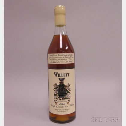 Willet Family Estate Bottled Single Barrel Rye, 24 Year Old