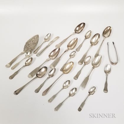 Group of American Coin Silver Spoons