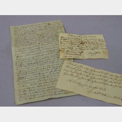 Three 18th Century Connecticut Slave Related Documents