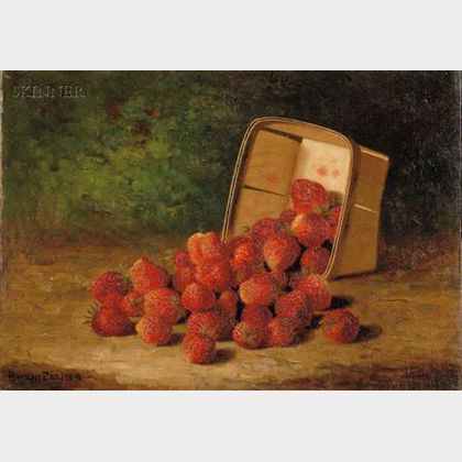 Bryant Chapin (American, 1859-1927) Punnet of Strawberries