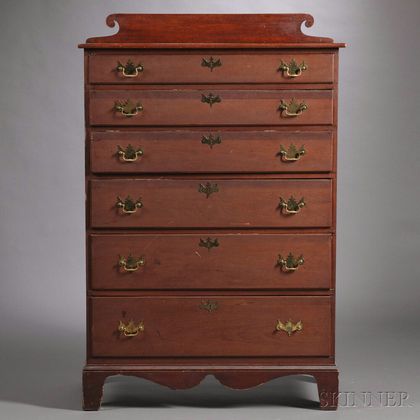 Federal Cherry Six-drawer Tall Chest