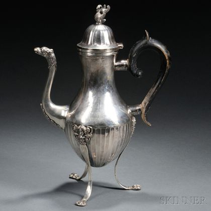 Continental French-style Silver Coffeepot