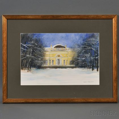 Frank Krautcuk (American, 20th/21st Century) Alexander Palace in Winter