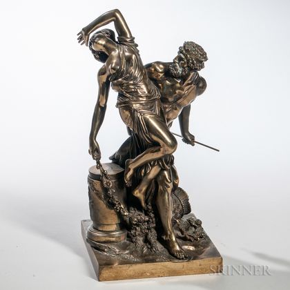 After Claude Michel Clodion (French, 1738-1814) Bronze Figure of the Abduction of Persephone